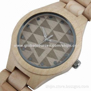 Fashion wooden watch with shadowing dial, for smart people, made in China, OEM